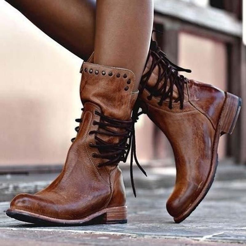 Susane™ - Leather Boots With Laces