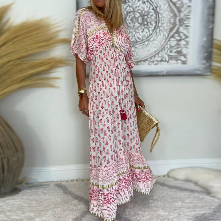 Femke™ - Women Ethno Pattern Maxi Dress