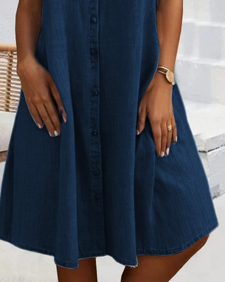 Grace™ - Oversized Casual Denim Long Dress