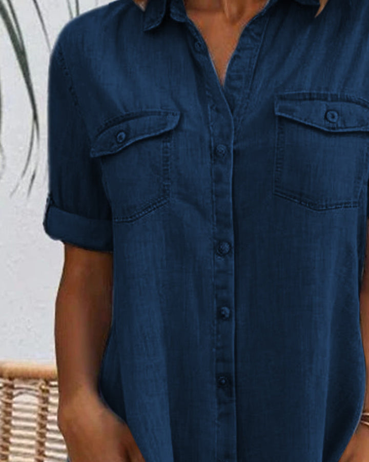 Grace™ - Oversized Casual Denim Long Dress