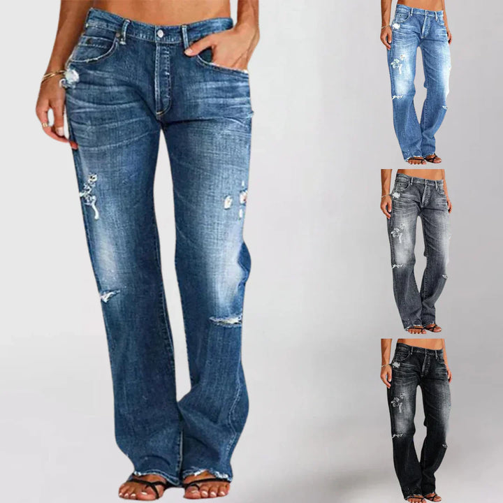 Adalie™ - Elegant Low-Waisted Jeans