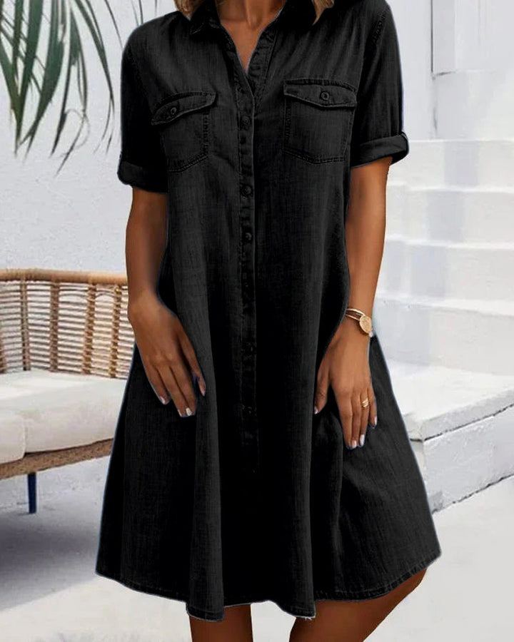 Grace™ - Oversized Casual Denim Long Dress