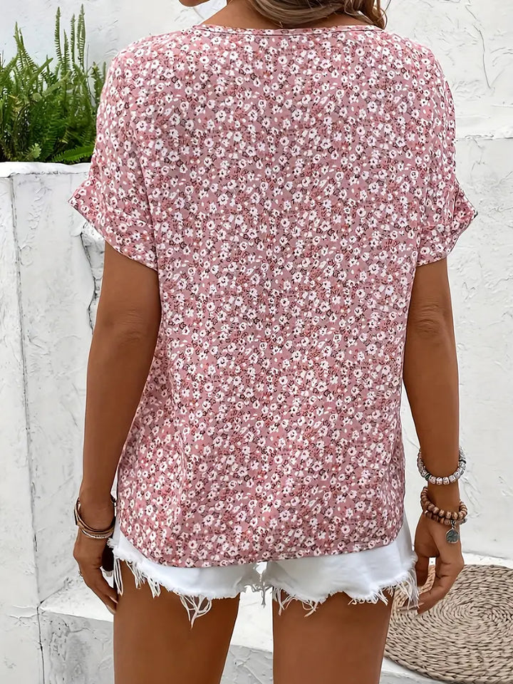 Charishe™ - Floral Button-Up Blouse