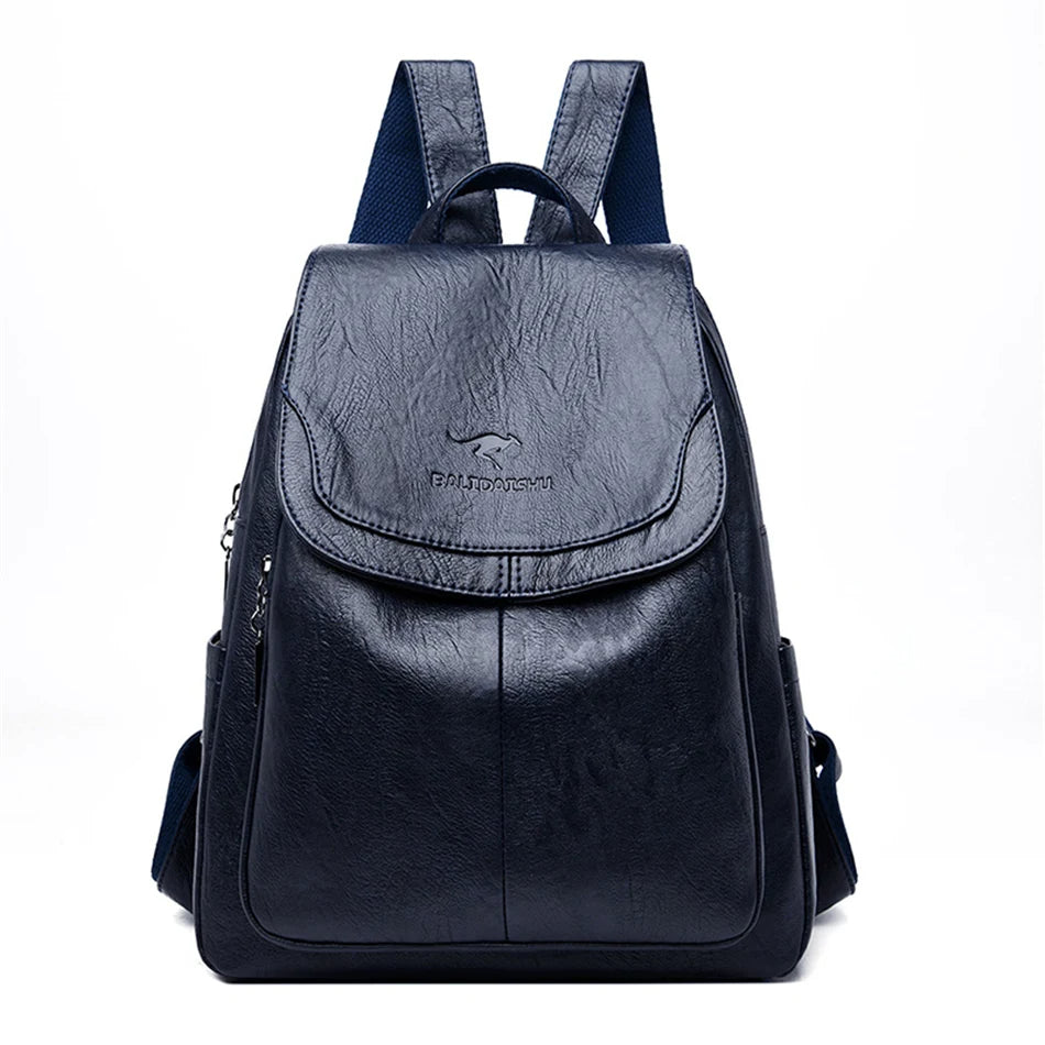 Eda - Anti-theft backpack made of leather