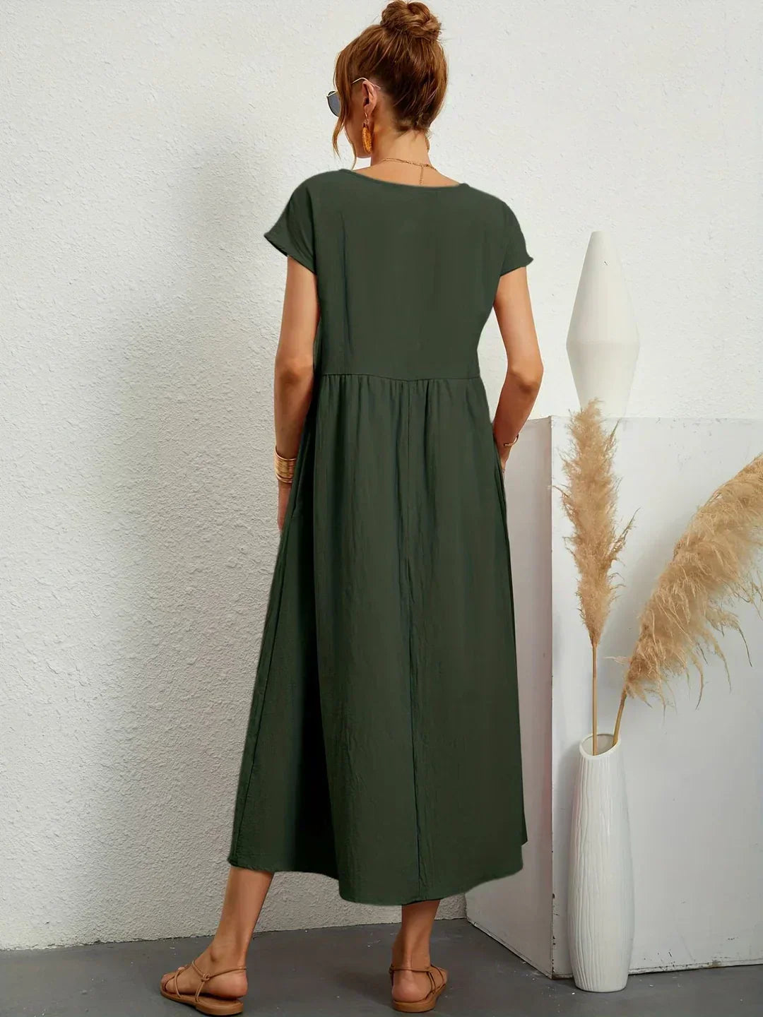 Sarina™ - Lightweight Cotton Dress With Pockets