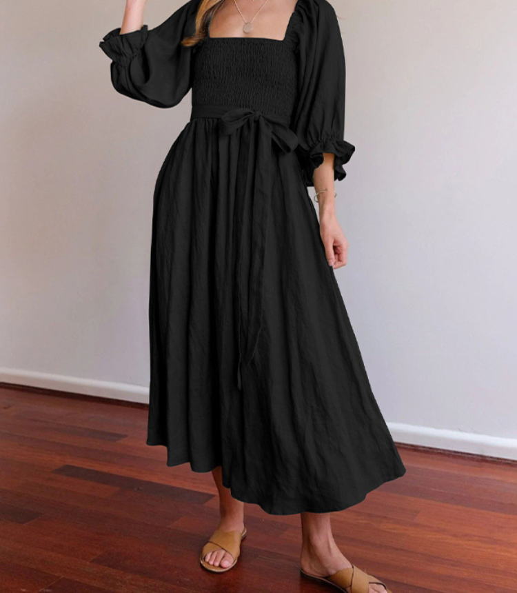 Helinia™ - French Dress with Flare Sleeves