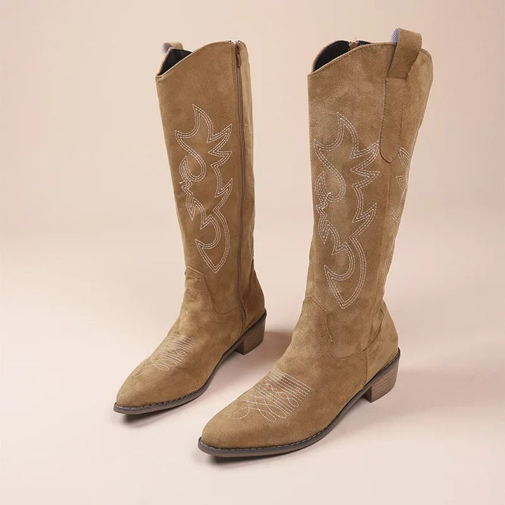 Ivy - Embroidered western cowboy boots