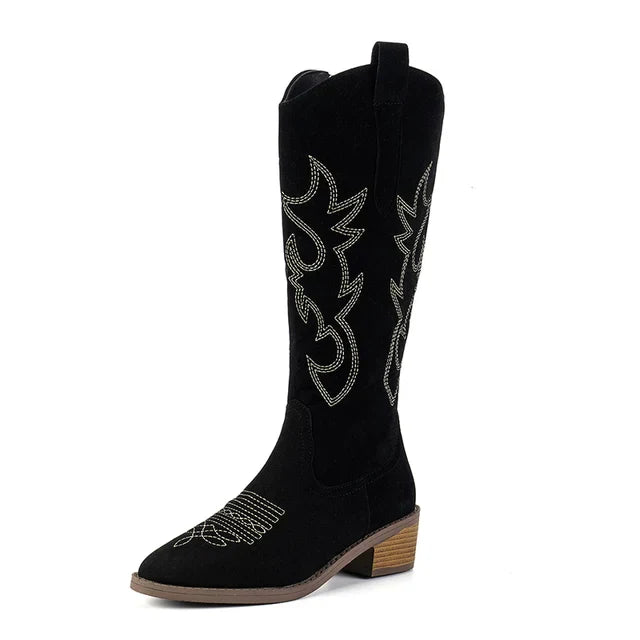 Ivy - Embroidered western cowboy boots