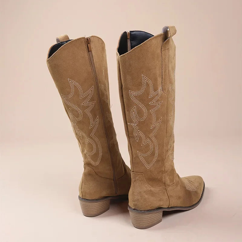 Ivy - Embroidered western cowboy boots