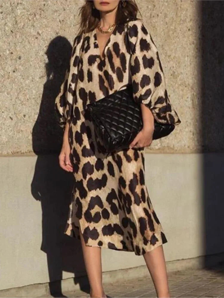 Halcyon - Leopard Print Dress