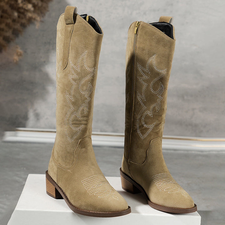 Ivy - Embroidered western cowboy boots