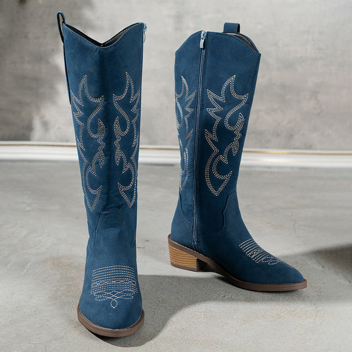 Ivy - Embroidered western cowboy boots