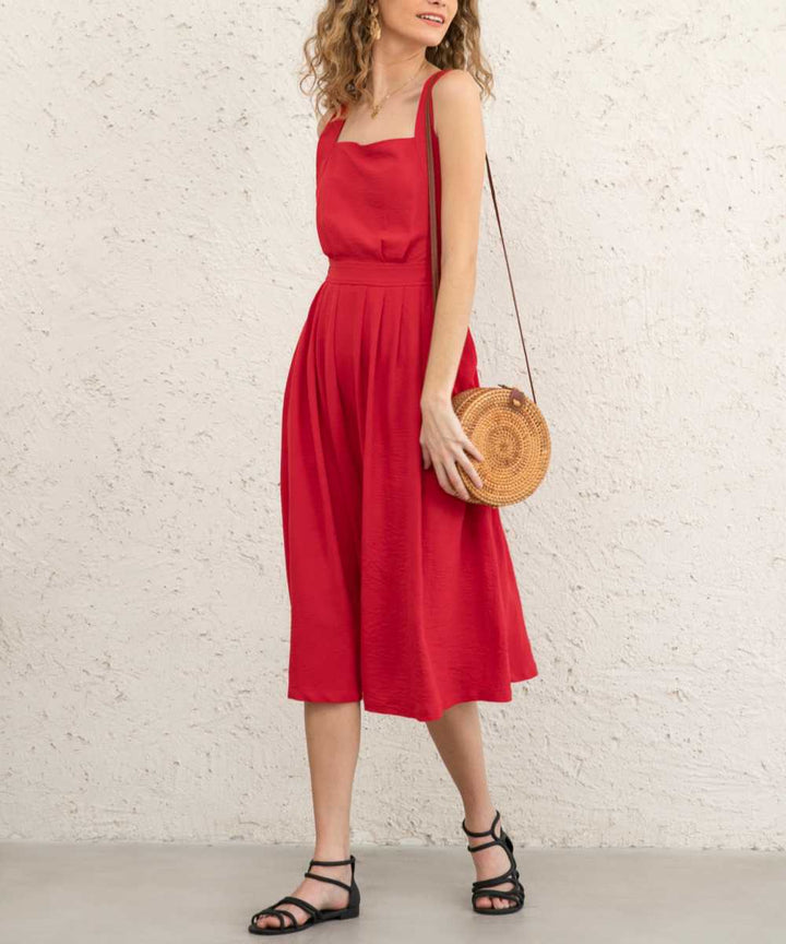 Backless Lace Up Summer Dress