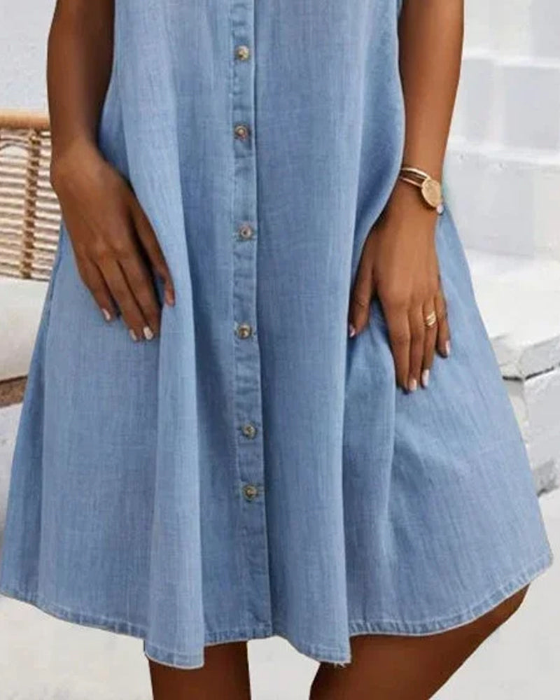 Grace™ - Oversized Casual Denim Long Dress