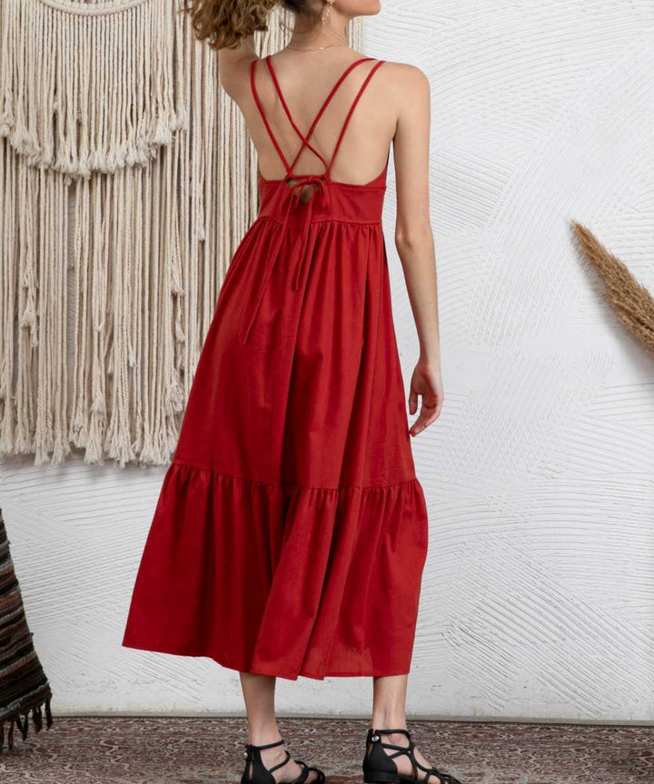 Chic New Backless Lace-up Dress