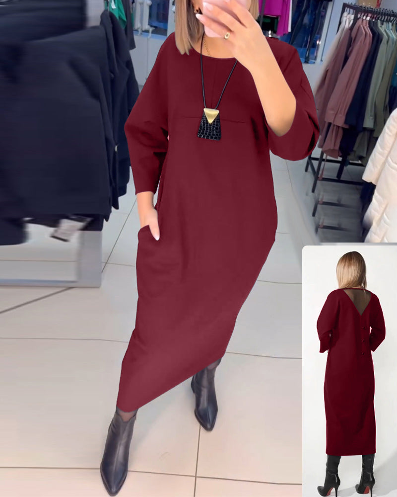 Saminzo™ - Long Sleeve Dress